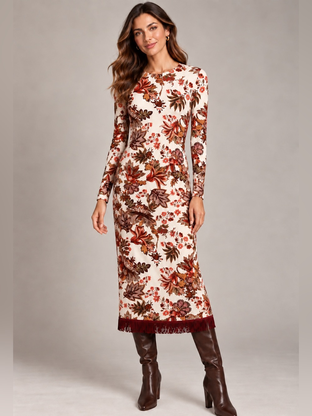 Cara Cara Liza Midi Fringe Dress Women’s Small Floral Paisley